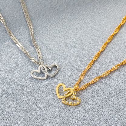 Rhinestone Heart Sparkling Anklet