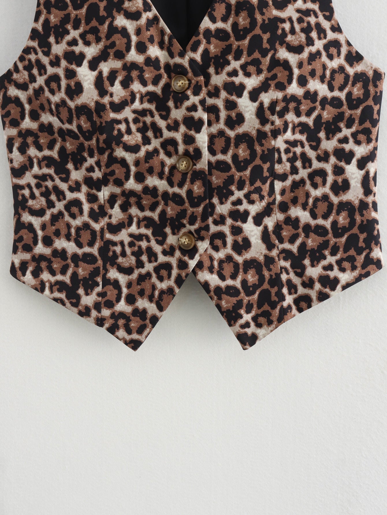 Leopard Print Sexy V-Neck Short Vest