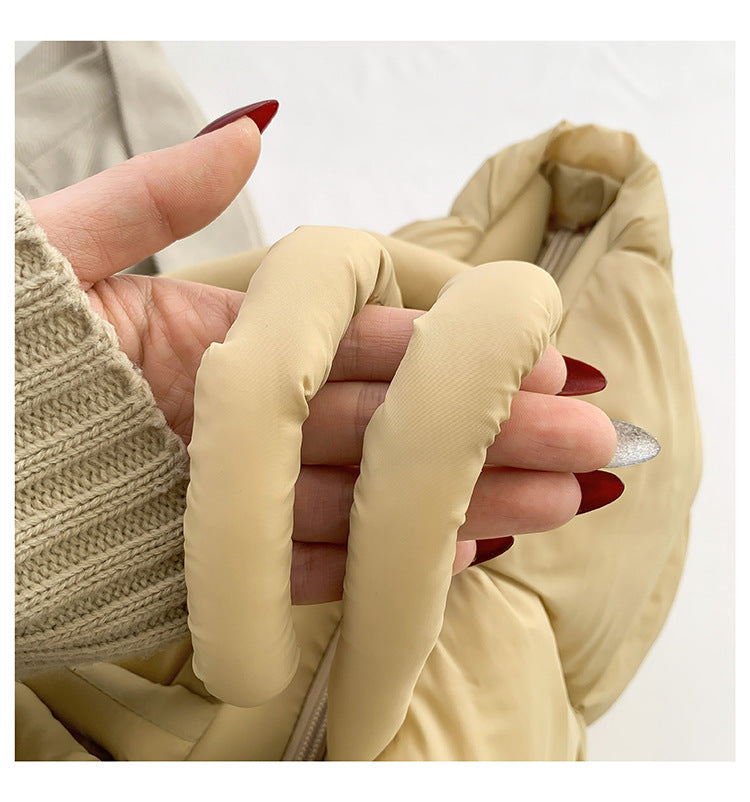 Simple Puffer Tote Bag Solid Color Soft Handbag