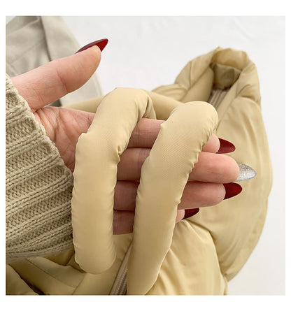 Simple Puffer Tote Bag Solid Color Soft Handbag