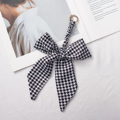 Elegant Satin Scarf Bow Bag Charms
