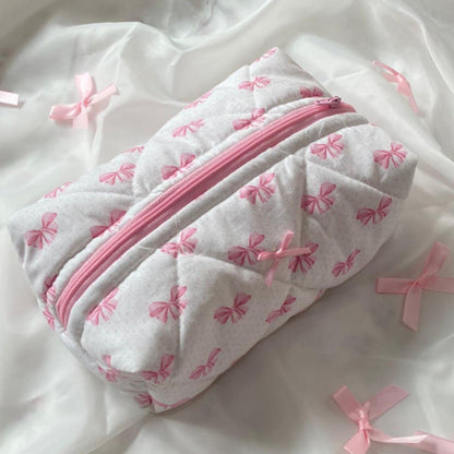 Sweet Butterfly Print Puffer Make Up Bag