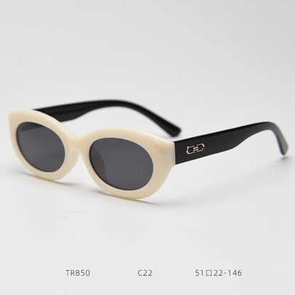 Vintage Cat Eye Polarized Small Frame Sunglasses