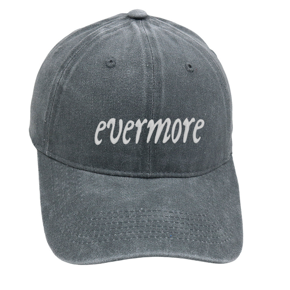 Distressed Letter Embroidered Baseball Caps