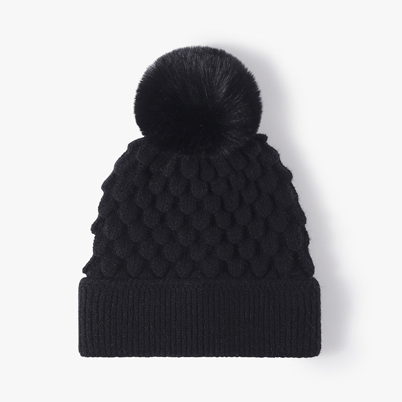 Solid Color Outdoors Pom Beanie