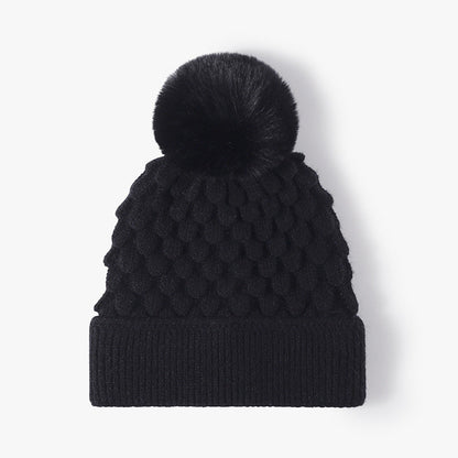 Solid Color Outdoors Pom Beanie