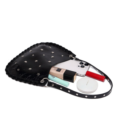 Punk Studded Handmade Chain Crosssbody Bag
