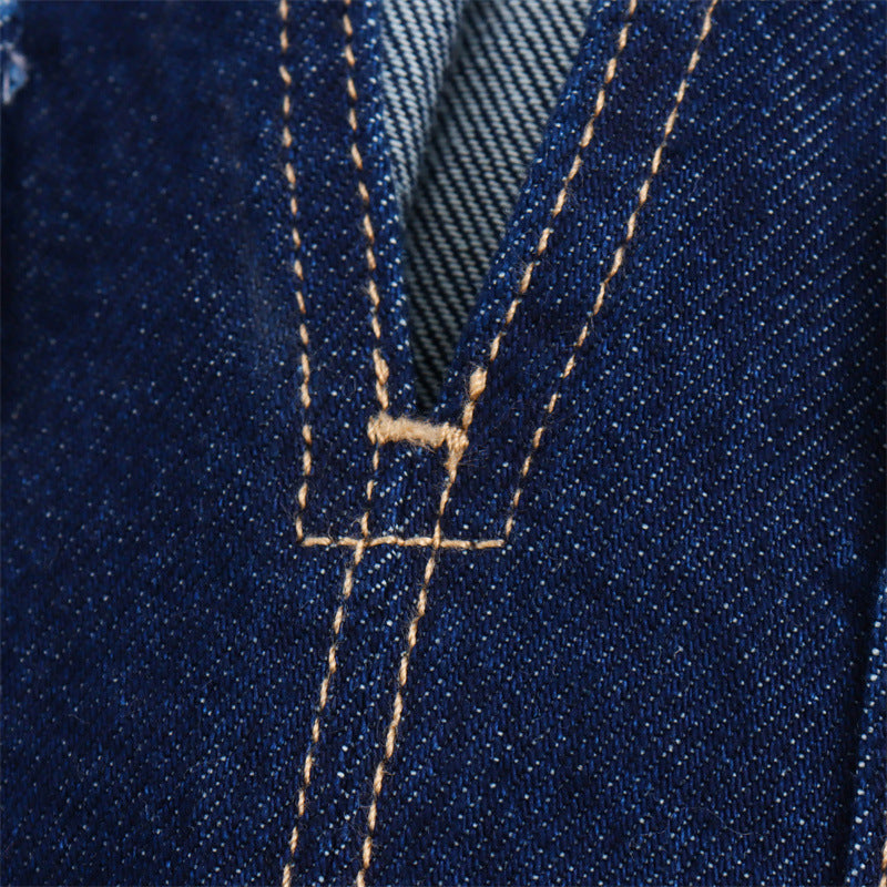 Trendy Cropped Denim Shirt and Skort Set