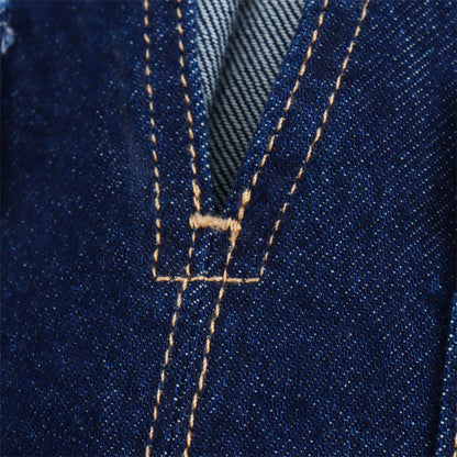 Trendy Cropped Denim Shirt and Skort Set