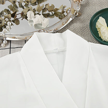 3PCS Solid Color Split Homwear Sets