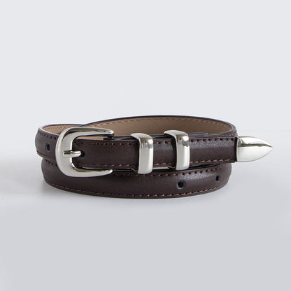 Simple Elegant Slim Leather Belt