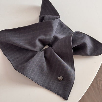 Fine Pinstripe Simple Love Hair Tie