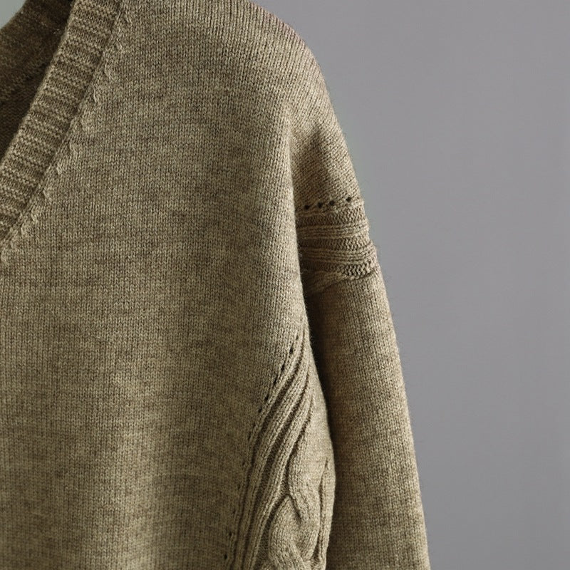 2+ V-Neck Side Split Knit Sets