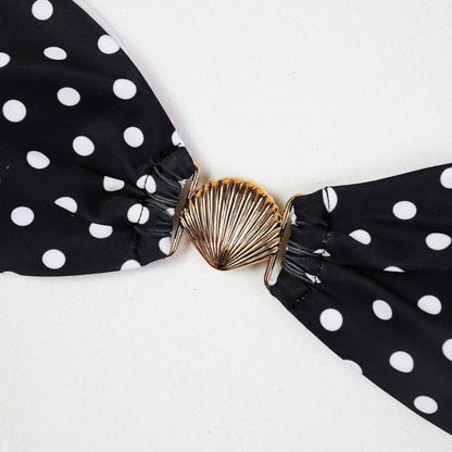 Polka Dot Strapless Bikini Maxi Cover