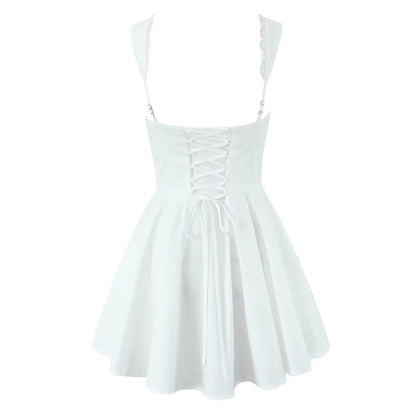 Classic Solid Color Sleeveless Mini Dress