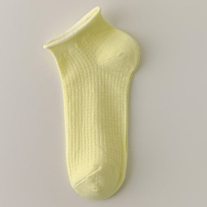 Simple Solid Color Low Ankle Socks