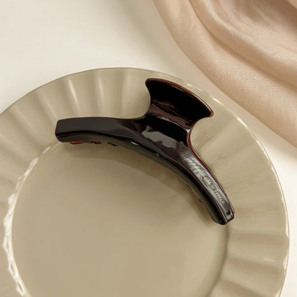 2+Brown Geometries Letter Print Hair Claws