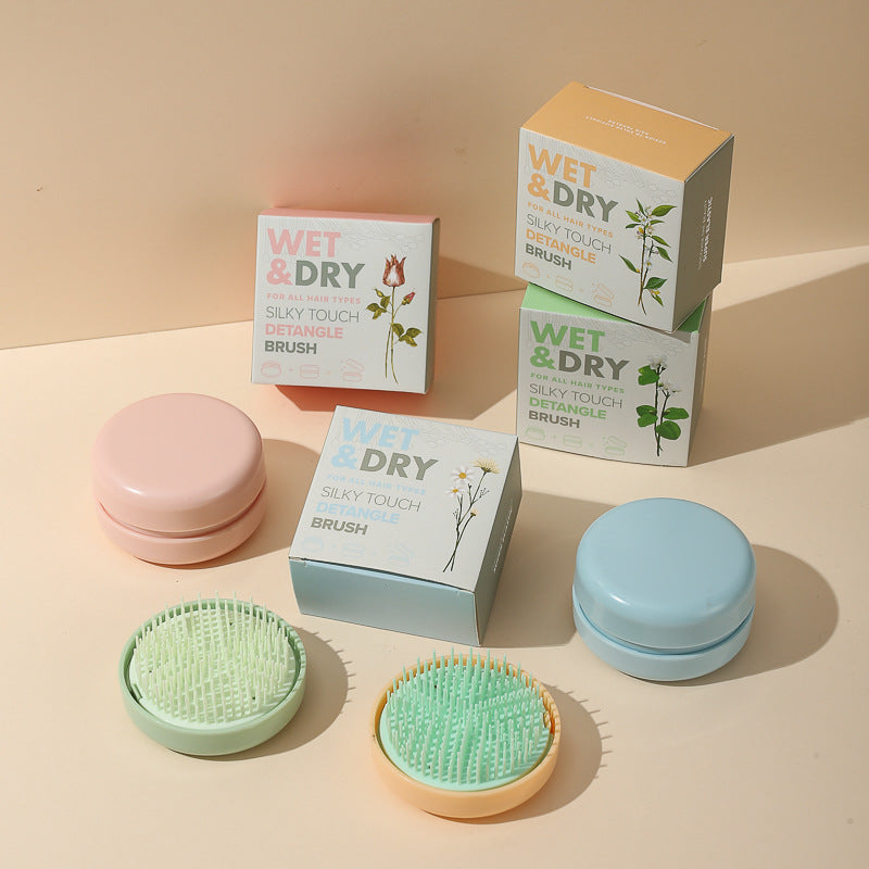 Folding Mini Pocket Cute Comb with Mirror