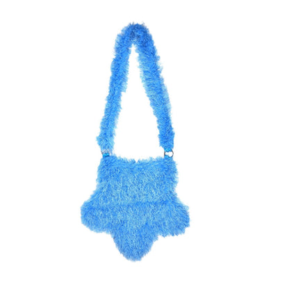 Star Shaped Cute Tassel Plush Shoulder Bag