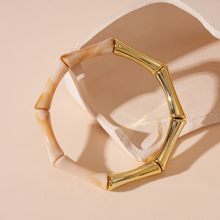 Simple Metal Acylic Splicing Thin Bracelets