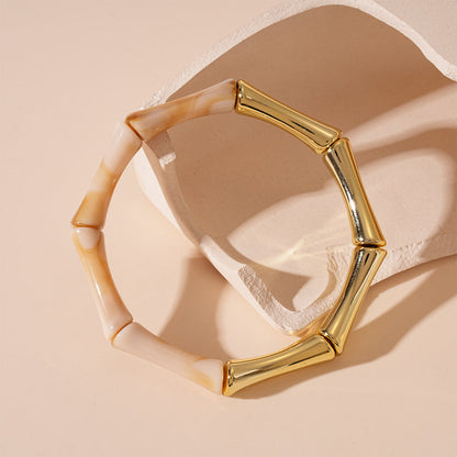 Simple Metal Acylic Splicing Thin Bracelets