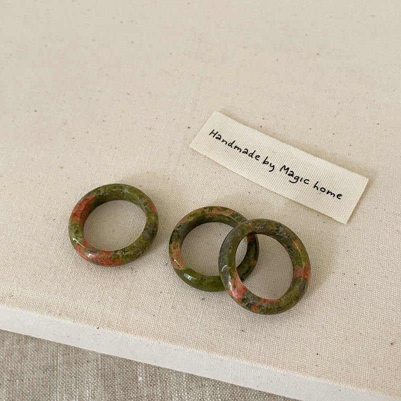 Simple Versatile Natural Crystal Rings