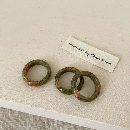 Simple Versatile Natural Crystal Rings