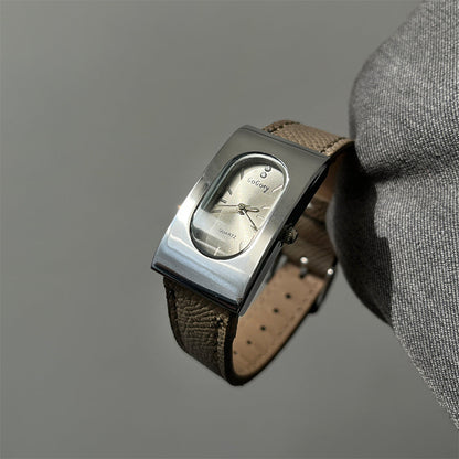 Retro Gold Tone Rectangle Quartz Watch