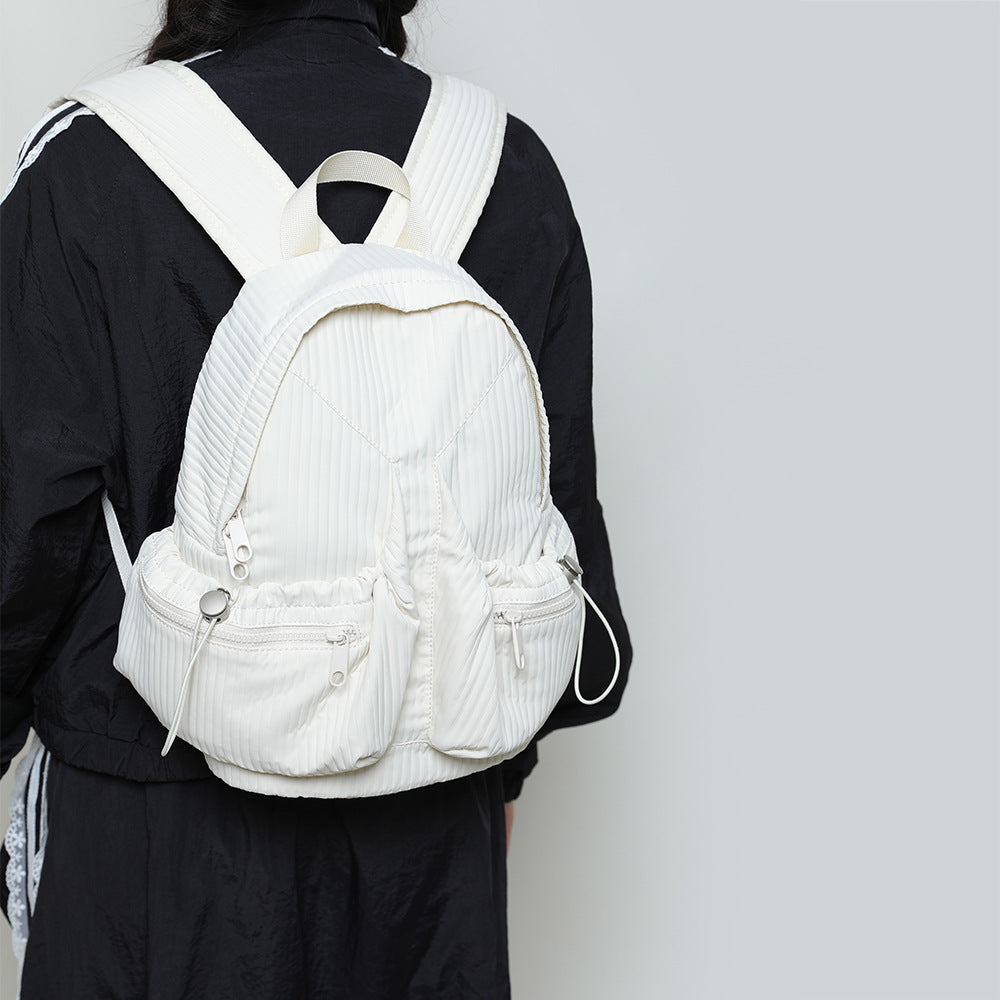 Lightweight Ruffled Portable Backpack