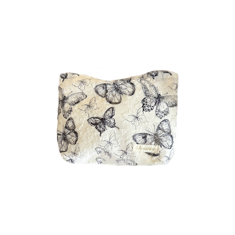 Lace Butterfly Large Capacity Make Up Bag