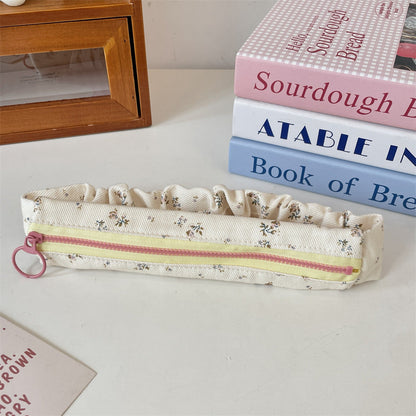 Flower Print Large Capacity Pencil Case Pouch