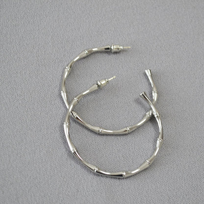 Simple Bamboo Exaggerated Large Hoop Earrings