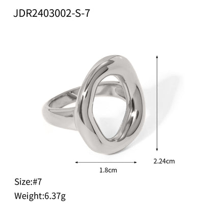 Hellow Out SIimple Geometric Ring