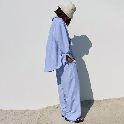 Trendy Striped Tops and Pants Sets