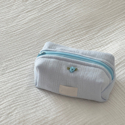 Solid Color Sweet Portable Make Up Bag