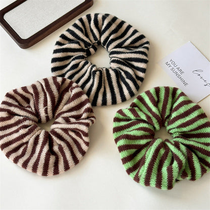 Color Block Striped Elastic Hair Tie