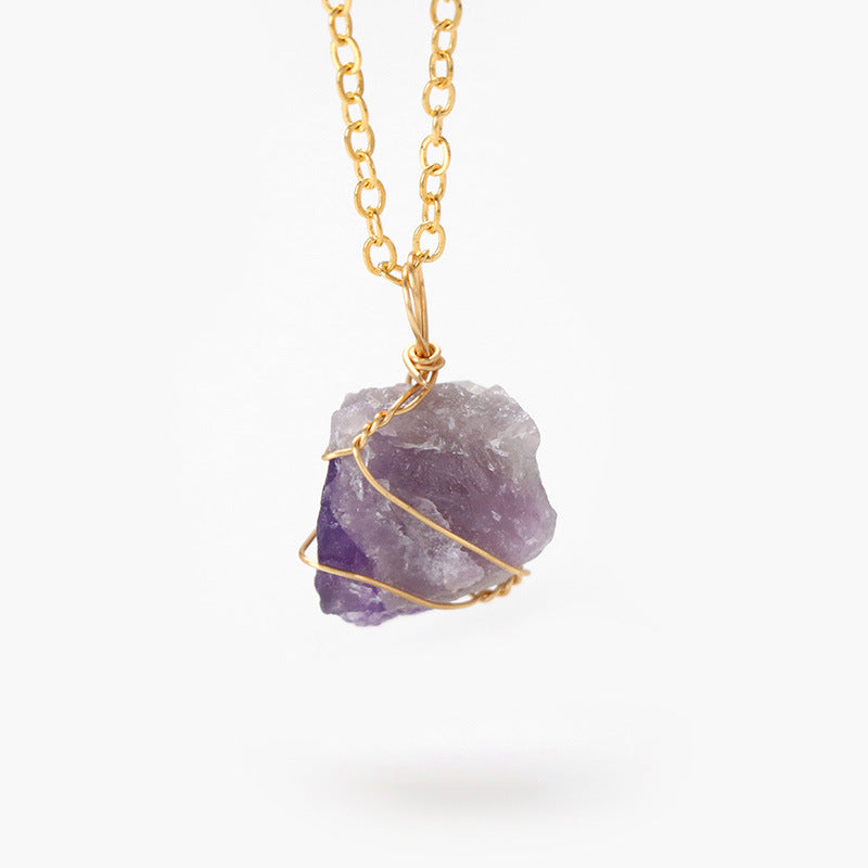 Irregular Stone Pendant Simple Neckalce