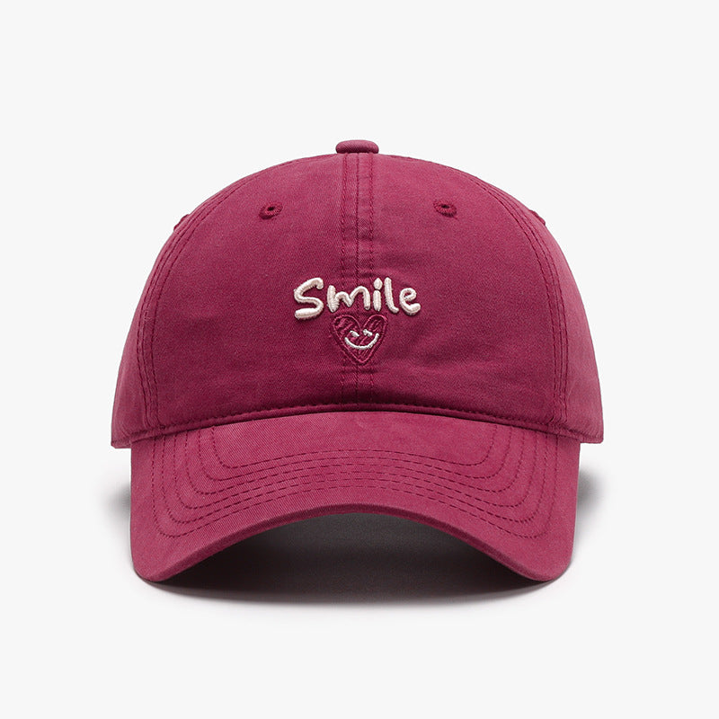 Trendy Letter Embroidered Washed Baseball Cap