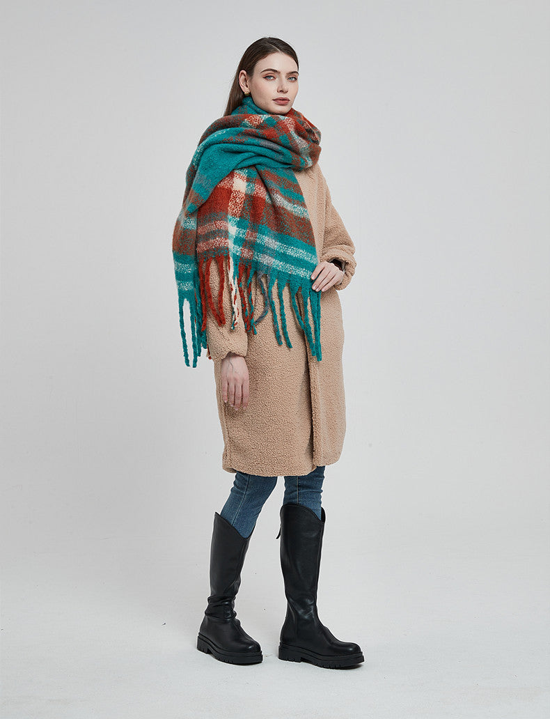 Tassel Plaid Vintage Scarves
