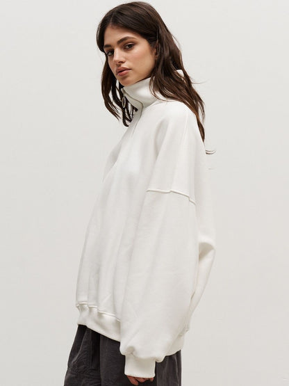 Loose Lapel Zipper Hoodie