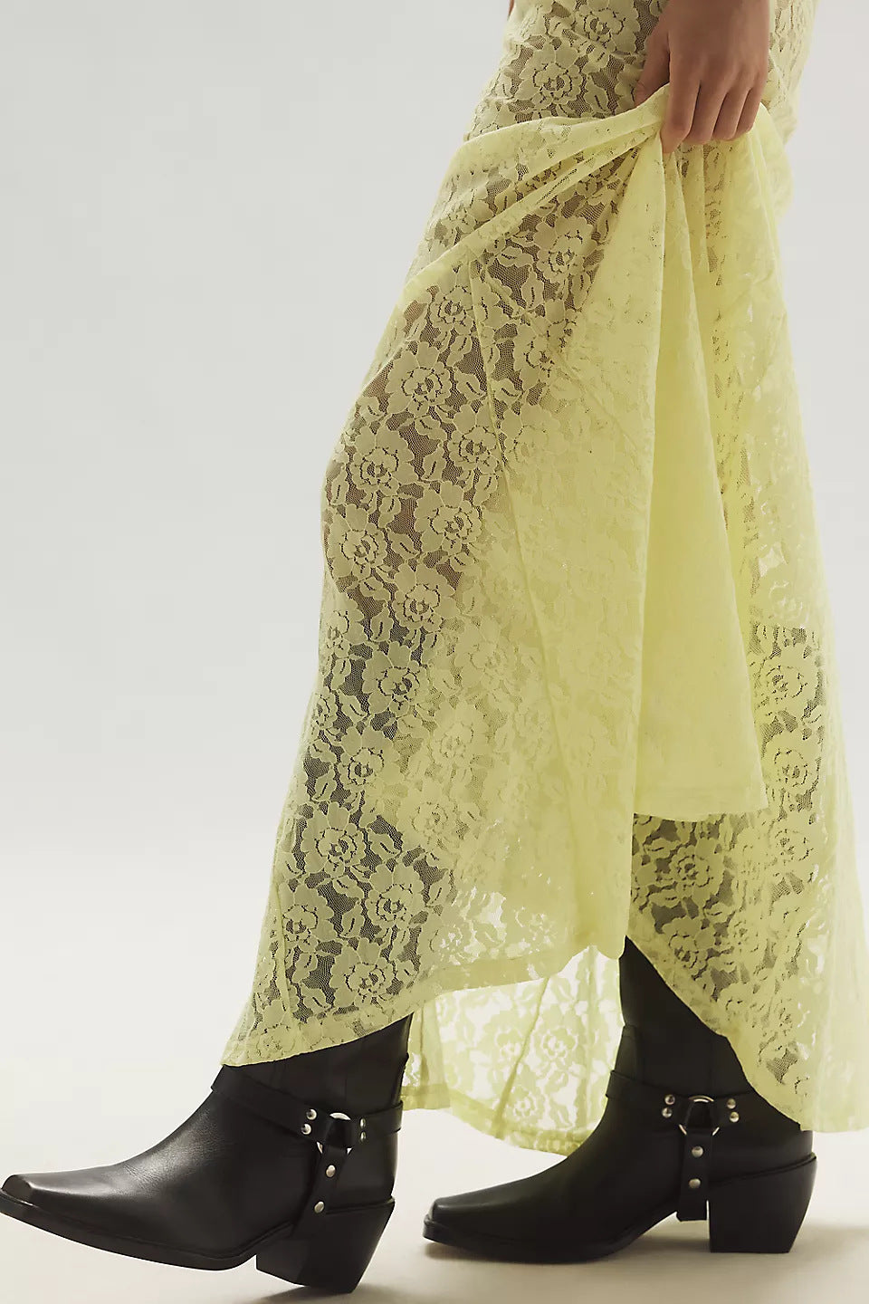 Lace Hollow Out Jacquard Irregular Skirts