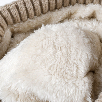 Color Block Love Jacquard Knit Beanie