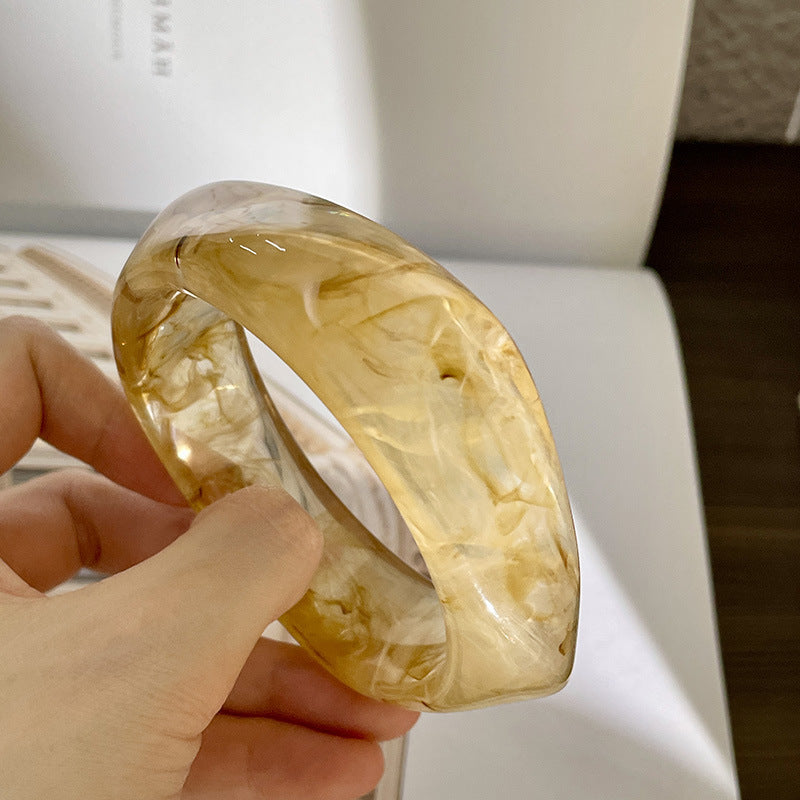 Irregular Vintage Geometric Acrylic Bracelets