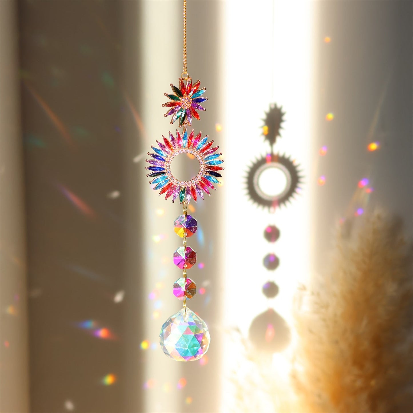 3+ Colorful Star Moon Suncatcher Hangings