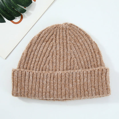 Simple Ribbed Solid Color Cuffed Knit Beanie