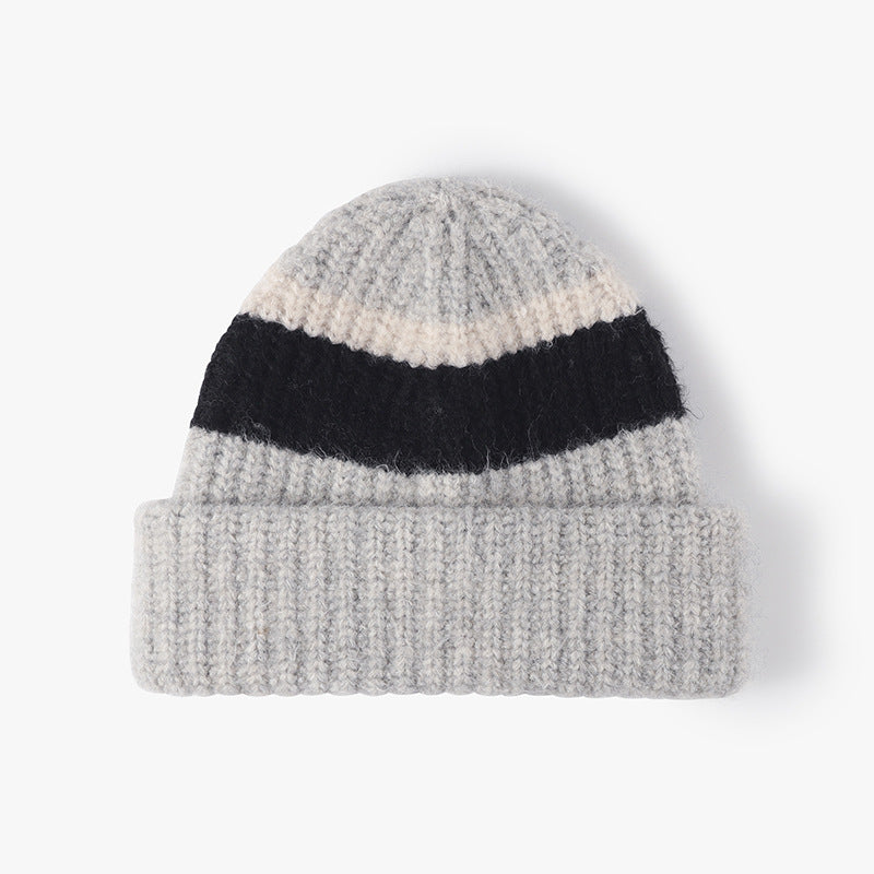 Winter Thicken Cuff Knit Wool Beanie
