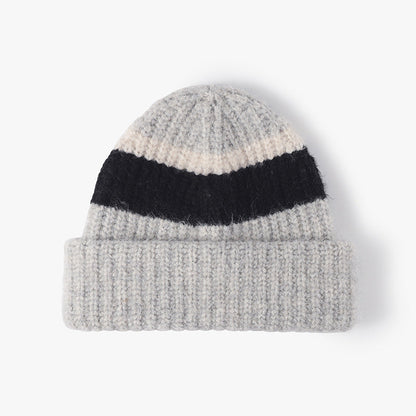 Winter Thicken Cuff Knit Wool Beanie