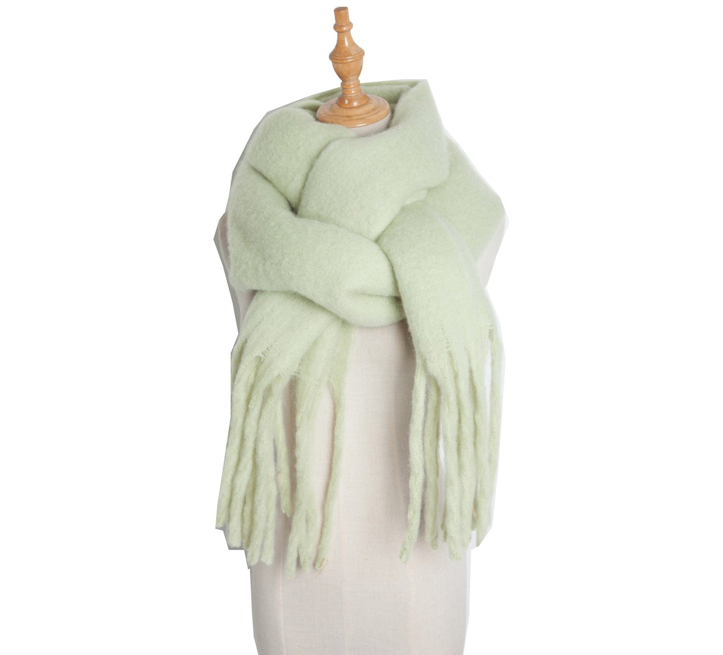 Solid Color Simple Tassel Scarves