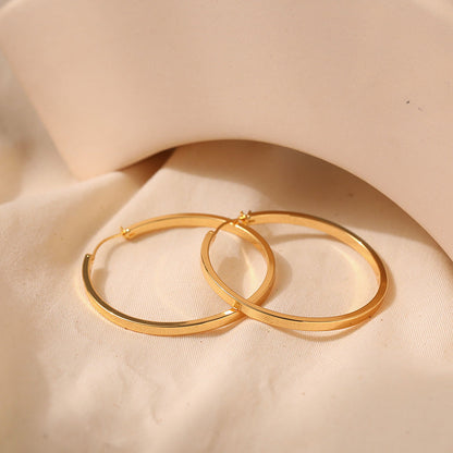 Simple Cool Circle Endless Hoop Earrings