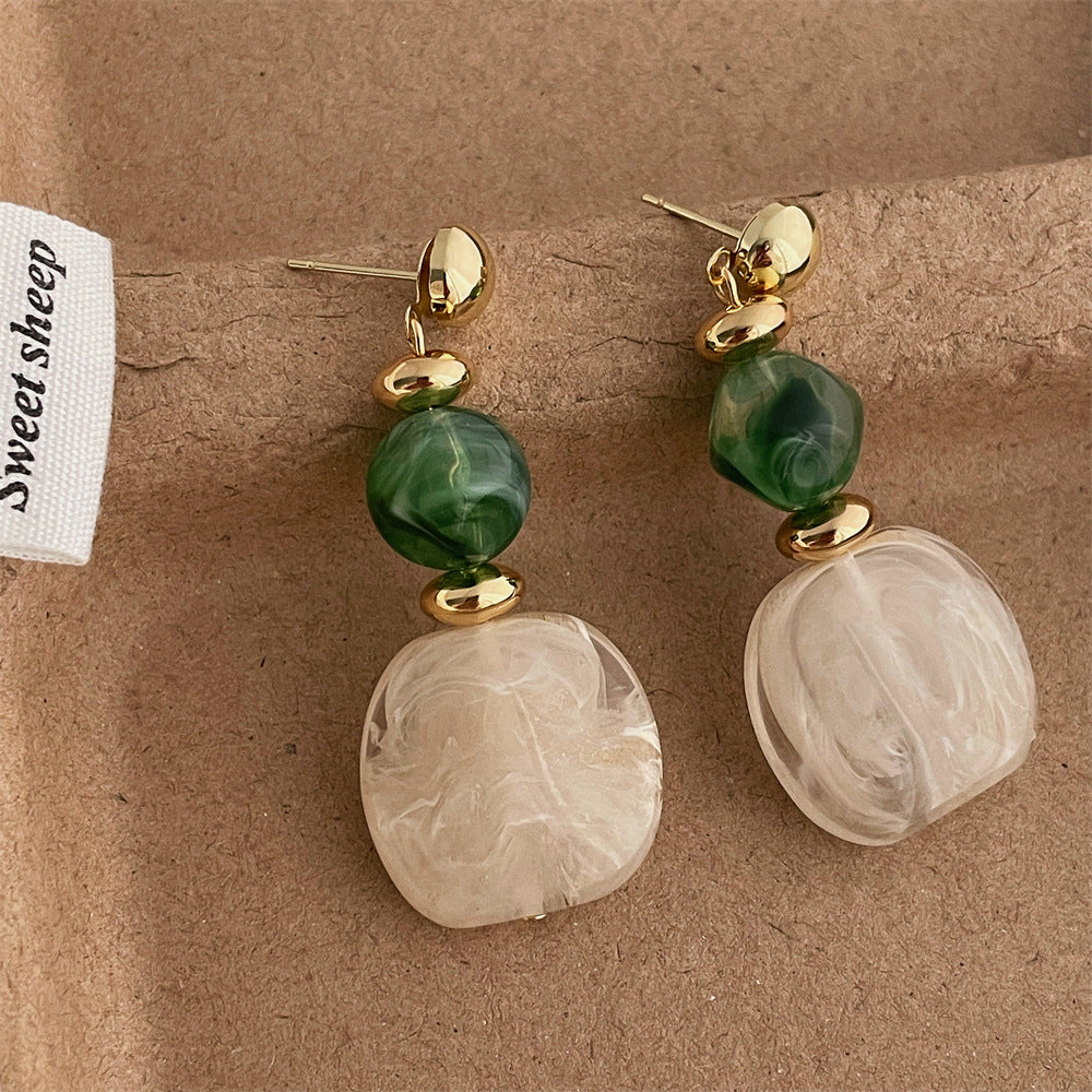 Vintage Geometric Acrylic Drop Dangle Earrings